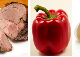 Healthy Recipe: Garlic Lamb with Sweet Red Peppers