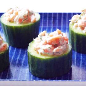Healthy Recipe: Cucumber Rounds with Salmon Spread