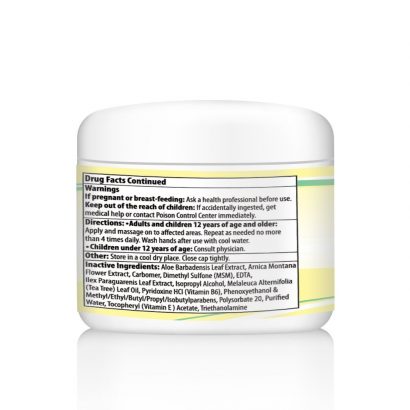 Pain Relief Cream - Instructions and Ingredients