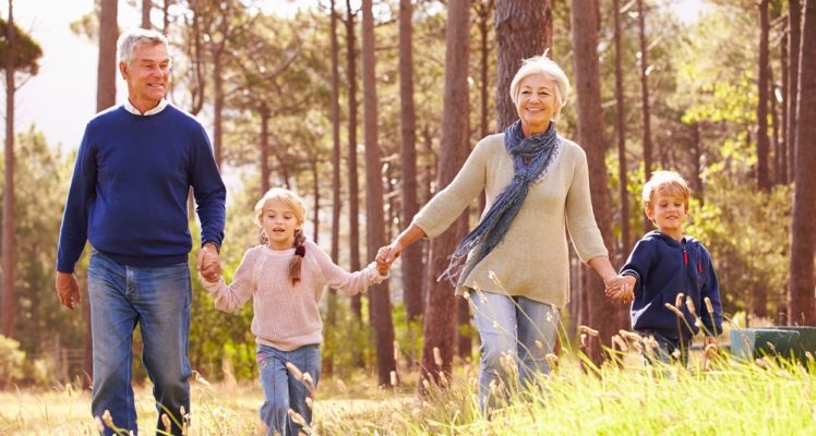 health older couple walking