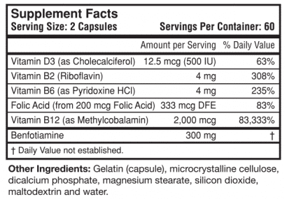 Nerve Support Supplement Facts