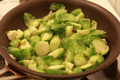 Steamed Brussels Sprouts with Garlic