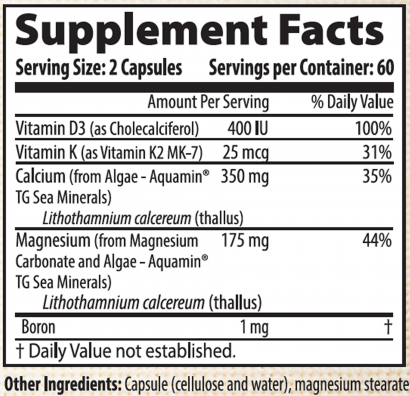 Calcium and Magnesium with Vitamin D3 - 120 Capsules | Real Health Products Vitamins & Supplements